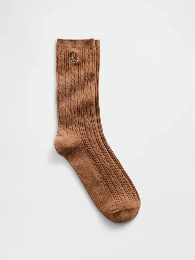 Brannan Bear kabelstrikkede sokker