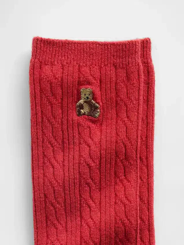 Brannan Bear kabelstrikkede sokker