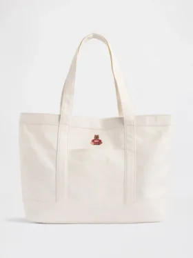 Brannan Bear-logo denim-tote