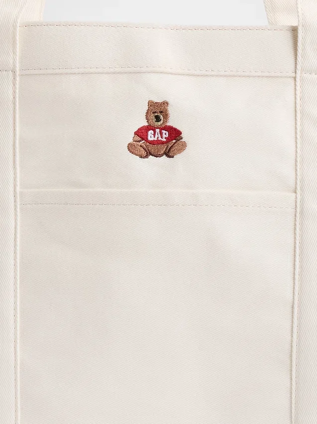 Brannan Bear-logo denim-tote