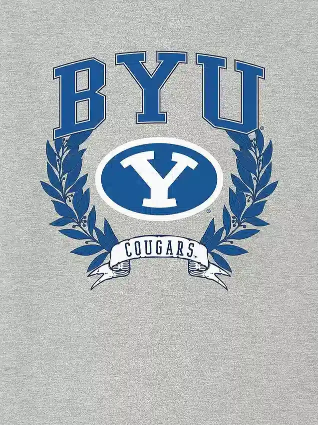 Brigham Young University Laurels mørk grafisk T-skjorte