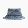 Børne-buckethat i denim