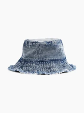Børne-buckethat i denim