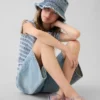 Børne-buckethat i denim