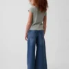 Børnejeans med lav midje, broderte og baggy