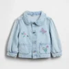 Brodert arbeidsjakke i denim for Baby og Småbarn