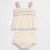 Broderte baby-tanktoppsett