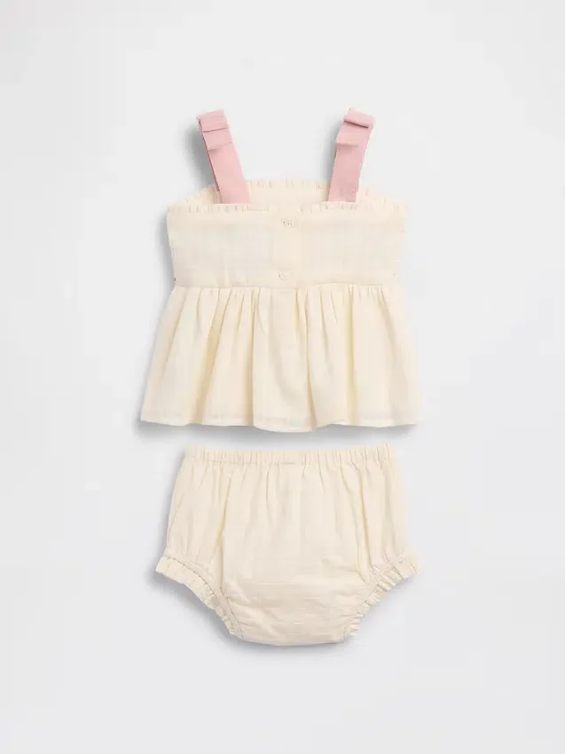 Broderte baby-tanktoppsett