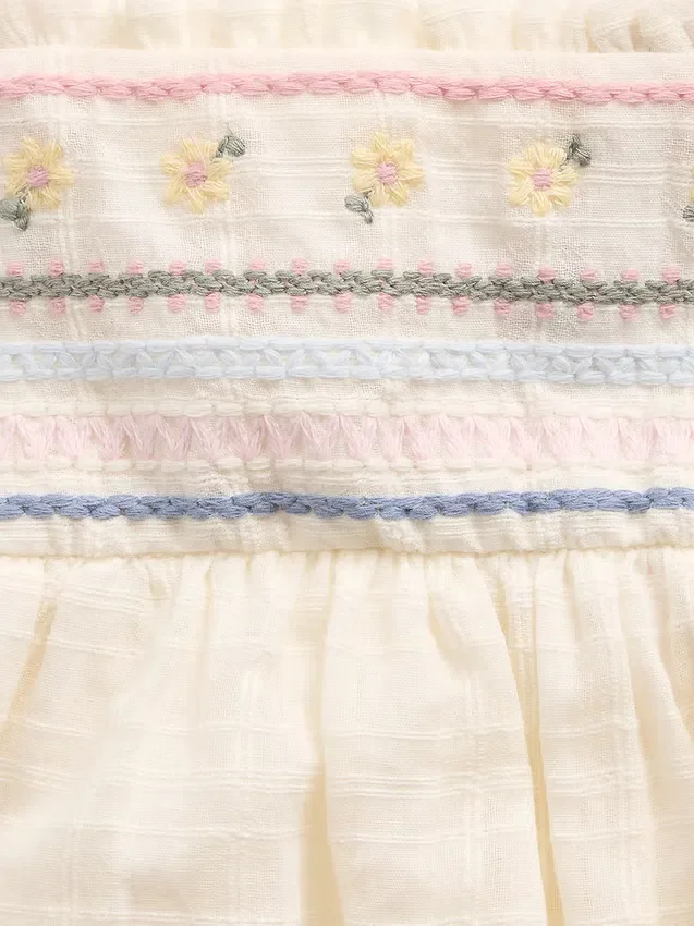 Broderte baby-tanktoppsett