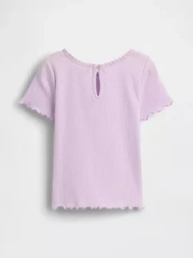 Broderte iskrem-T-skjorte i ribbestrikk for Baby og Småbarn