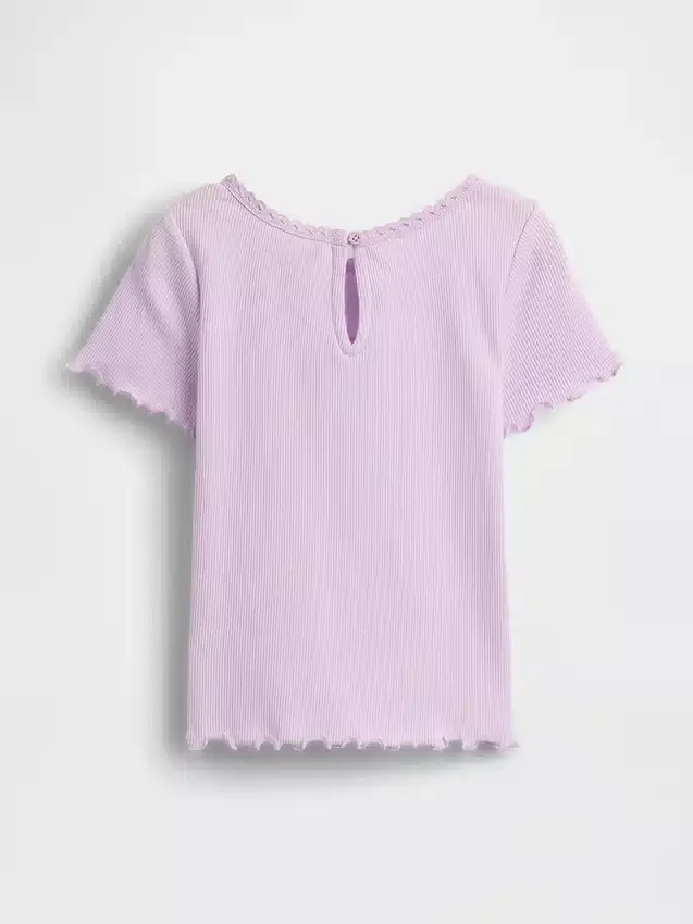 Broderte iskrem-T-skjorte i ribbestrikk for Baby og Småbarn