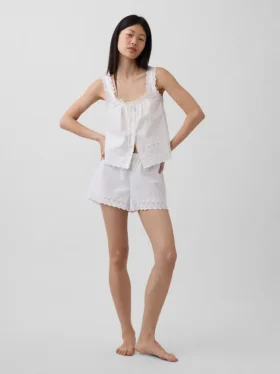 Broderte pyjamas-Shorts
