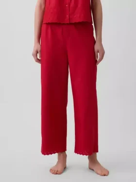 Broderte pyjamasbukser