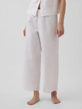 Broderte pyjamasbukser