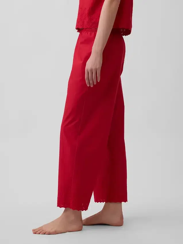 Broderte pyjamasbukser