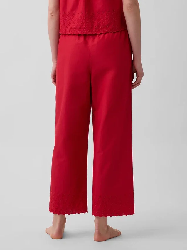 Broderte pyjamasbukser