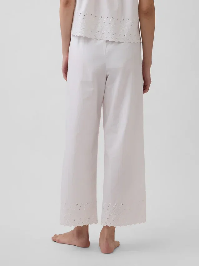 Broderte pyjamasbukser