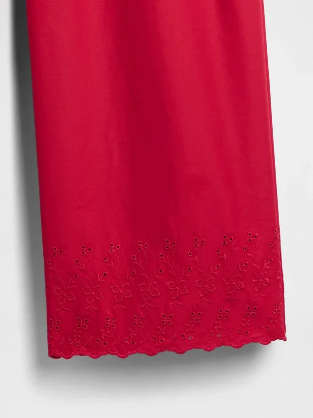 Broderte pyjamasbukser