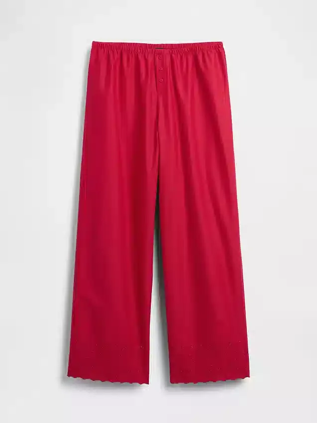 Broderte pyjamasbukser