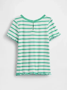 Broderte ribbestrikkede T-skjorter for Baby og Småbarn
