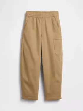 Børstebehandlede, baggy cargobukser med smalere ben