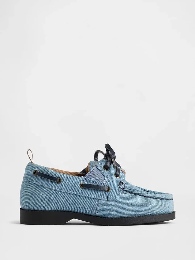 Båtsko i denim for småbarn