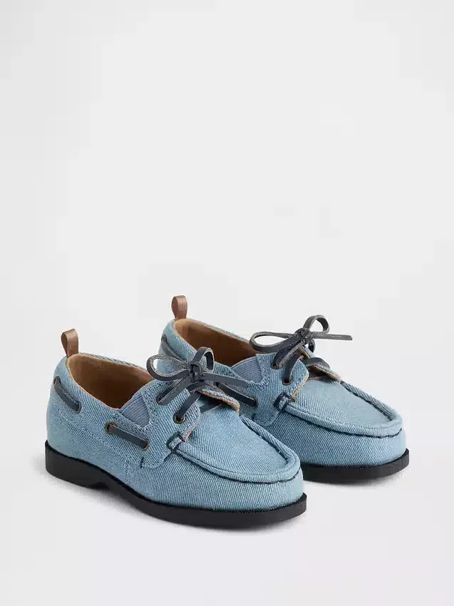 Båtsko i denim for småbarn