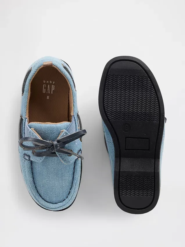 Båtsko i denim for småbarn