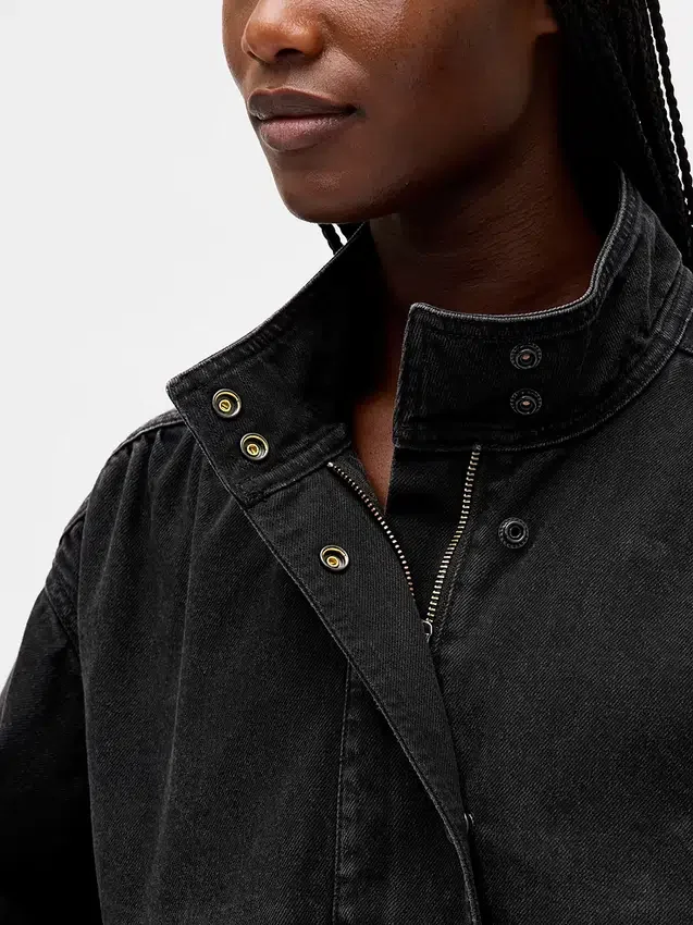 Bubble-jakke i denim