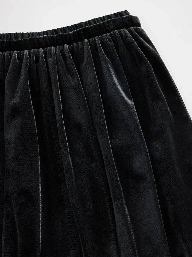 Bubbleskjørt i velour til barn