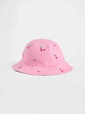 Bucket-hatt for småbarn med kirsebærmotiv