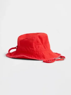 Bucket-hatt med frynser