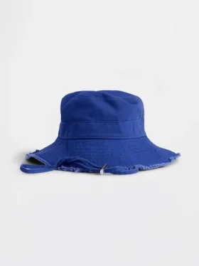 Bucket-hatt med frynser