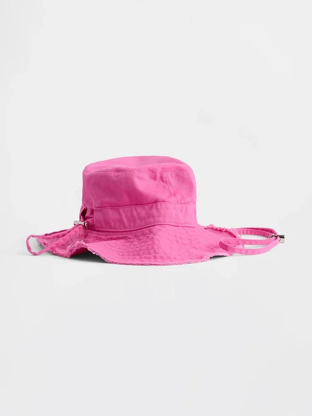 Bucket-hatt med frynser