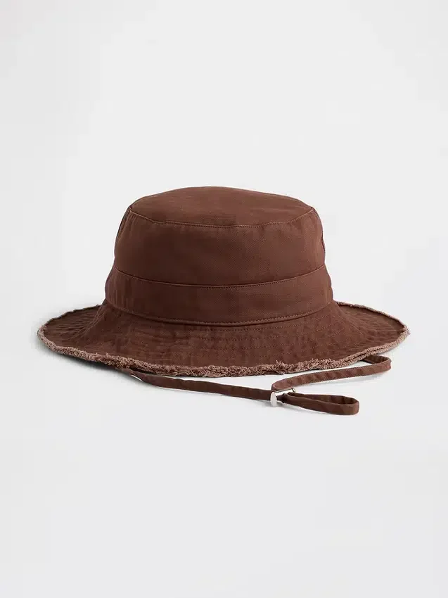 Bucket-hatt med frynser