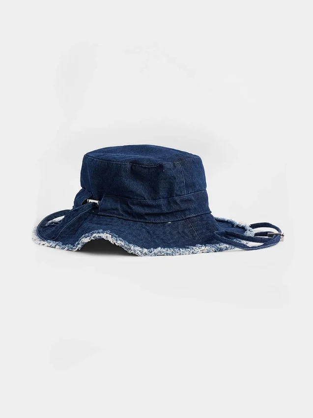 Bucket-hatt med frynser