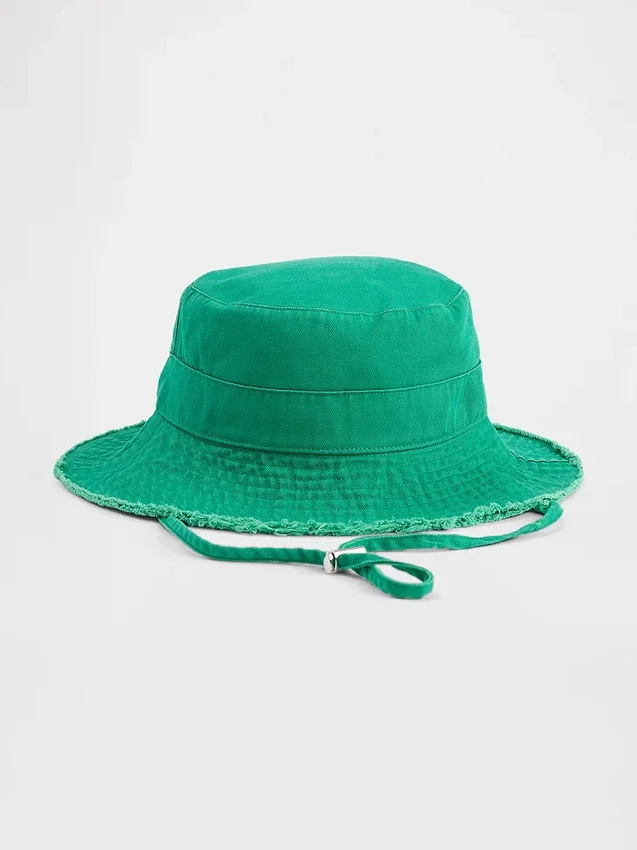 Bucket-hatt med frynser