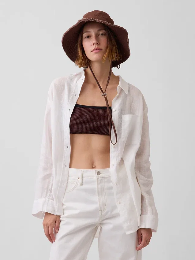 Bucket-hatt med frynser