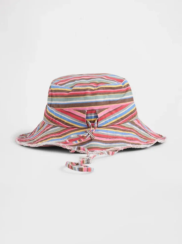 Bucket-hatt med frynser