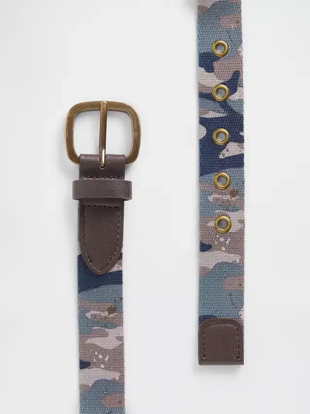 Camo-belte med vevd struktur for barn