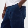 Canvas-jeans med løs passform