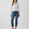Capri-jeans med høy midje