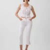 Capri-Jeans med lav midje
