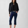 Capri-Jeans med lav midje