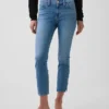 Capri-Jeans med lav midje