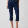 Capri-Jeans med lav midje