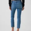 Capri-Jeans med lav midje