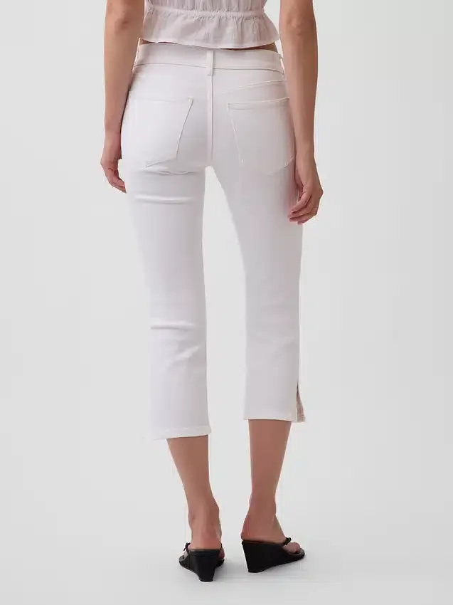 Capri-Jeans med lav midje