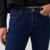 Capri-Jeans med lav midje