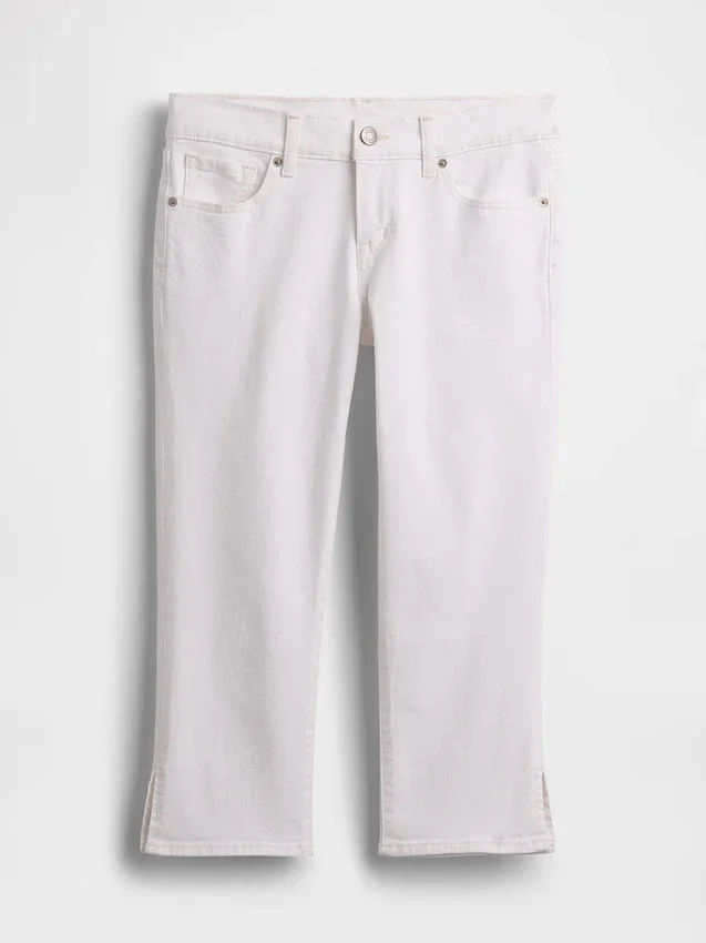 Capri-Jeans med lav midje